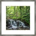 Bridge Over The Fall Painting Framed Print