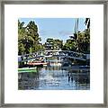 Bridge Over The Venice Canals Framed Print