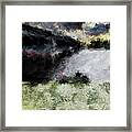 Bridge River Fishing/abstract Expressionism Framed Print
