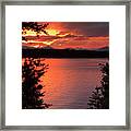 Broad Bay Sunset - Ossipee Lake, New Hampshire Framed Print