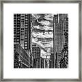Broad Street With Arthaus - Philadelphia In Black And White Framed Print