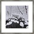 Bromley Brook With Snow 2 Framed Print