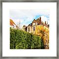 Bruges Canal Colors In Belgium Framed Print