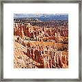Bryce Canyon National Park- Overlook With The Horizon Framed Print