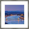 Budapest In The Night Framed Print