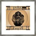 Buddha In  Stained Glass Framed Print