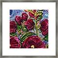 Burgandy Hollyhock Framed Print