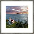 Burrows Island Sunset Framed Print