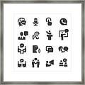 Business Communication Icons - Acme Series Framed Print