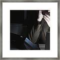 Businessman Making A Phone Call Framed Print