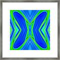 Butterfly Abstract Blue Framed Print