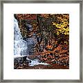 Buttermilk Falls Autumn Wide Angle Framed Print