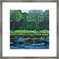 By The River Framed Print