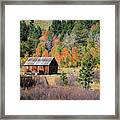 Hope Valley Cabin With Autumn Colors Framed Print