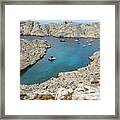 Calanque, Frioul Archipelago, Marseille, France Framed Print