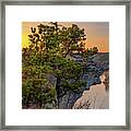 Calico Rock And White River Sunset Framed Print