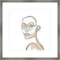 Callista - Minimal, Modern -abstract Woman Line Art Framed Print