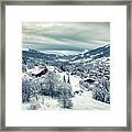 Calm Before The Thaw - A Bountiful Winter In Megeve Framed Print