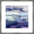 Calm Peaceful Meditative Quiet Evening On The Shore Abstract Landscape I Framed Print