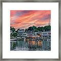 Camden Harbor At Sunset Framed Print
