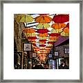Camden Market Umbrella Street Framed Print