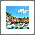 Camogli Port, Liguria, Italy Framed Print