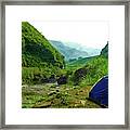 Camping In The Mountains Framed Print