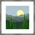 Camping In The Mountains Framed Print