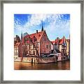 Canal Scenes Of Bruges Belgium Framed Print