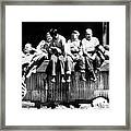 Canney Workers Take A Brake On The Loading Dock Of Hovden Cannery 1950 Framed Print