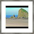 Cannon Beach Rocks Framed Print