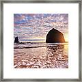 Cannon Beach Sunset Classic Framed Print