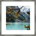 Canoe At Lake Louise Framed Print