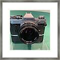 Canon Ae-1 With Motor Winder Framed Print