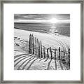 Cape Cod Beach Fence Framed Print