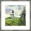 Cape Disappointment Lighthouse On The Washington Coast Framed Print