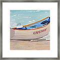 Cape May New Jersey Lifeguard Boat Framed Print