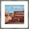 Capitol Reef Sign Framed Print