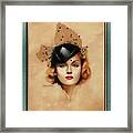 Carole Lombard Portrait By Charles Gates Sheldon Art Nouveau Old Masters Reproduction Framed Print