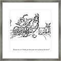 Cart In Front Of The Horse Framed Print
