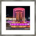 Cary Fountain In Pink Framed Print