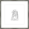 Cassiopeia 2 - Minimal, Modern - Contemporary Abstract Line Art Framed Print