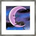 Cat 661 Pink Moon Framed Print