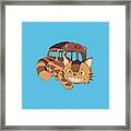 Cat Bus Framed Print