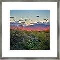 Catalina Mountains Sunset Framed Print