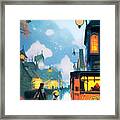 Catching The Trolley Framed Print