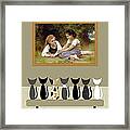 Cats Admire The Nut Gatherers Framed Print