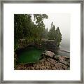 Cave Point Calm 3 -  Cave Point County Park In Door County Wi Framed Print