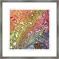 Celestial Breeze Synergy Of Crystal And Abstract Watercolor Decor V Framed Print