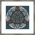 Celtoak Creation - Celtic Trinity Knot Triquetra Vibes Evoked By Kaleidoscopic View Of An Oak Tree Framed Print